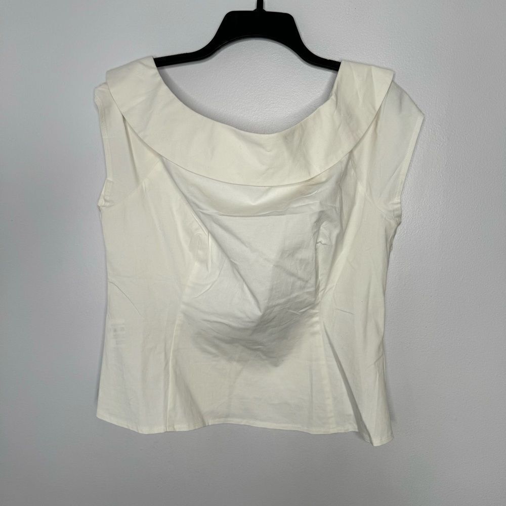 collectif modcloth white blouse UK size 20